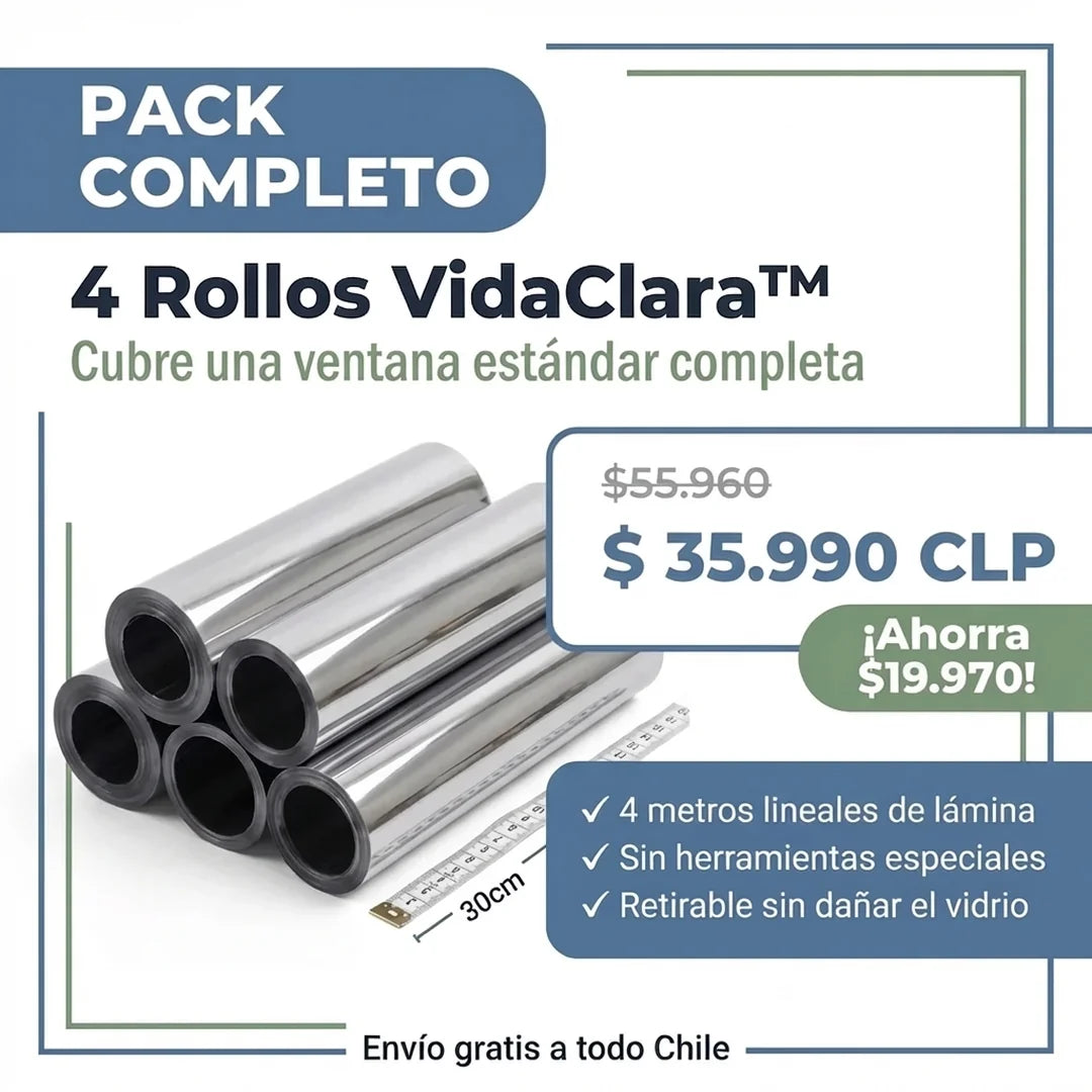 Lámina Espejo para Ventanas - Sin Mirones ni Cortinas, VidaClara™ te ilumina.