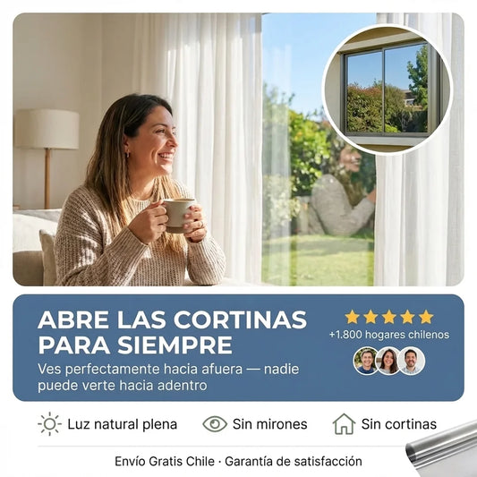 Lámina Espejo para Ventanas - Sin Mirones ni Cortinas, VidaClara™ te ilumina.