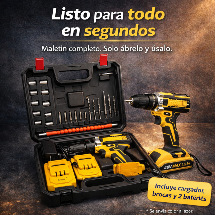 Taladro PRO 2X48V — Compacto, potente, inalámbrico