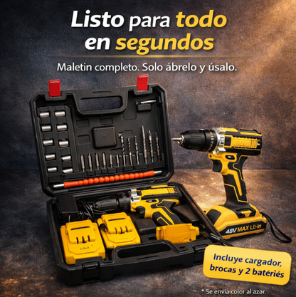 Taladro PRO 2X48V — Compacto, potente, inalámbrico